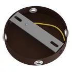 Cylindrical metal ceiling rosette set with 4 holes (connection box)