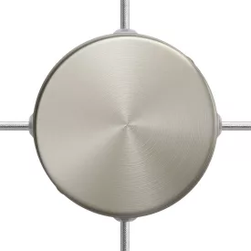   Cylindrical metal ceiling rosette set with 4 holes (connection box)