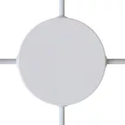 Cylindrical metal ceiling rosette set with 4 holes (connection box)