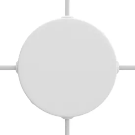   Cylindrical metal ceiling rosette set with 4 holes (connection box)