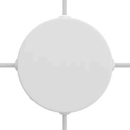 Cylindrical metal ceiling rosette set with 4 holes (connection box)