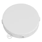 Cylindrical metal ceiling rosette set with 4 holes (connection box)