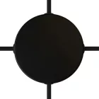 Cylindrical metal ceiling rosette set with 4 holes (connection box)