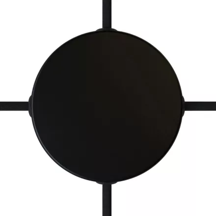 Cylindrical metal ceiling rosette set with 4 holes (connection box)