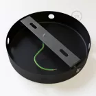 Cylindrical metal ceiling rosette set with 4 holes (connection box)