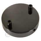 Cylindrical metal ceiling rosette set with 2 holes