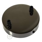 Cylindrical metal ceiling rosette set with 2 holes