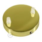 Cylindrical metal ceiling rosette set with 2 holes