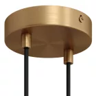 Cylindrical metal ceiling rosette set with 2 holes