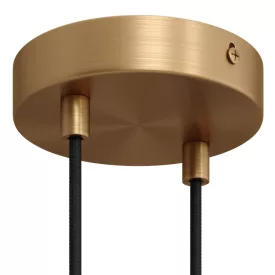 Cylindrical metal ceiling rosette set with 2 holes