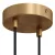 Cylindrical metal ceiling rosette set with 2 holes