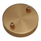 Cylindrical metal ceiling rosette set with 2 holes