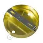 Cylindrical metal ceiling rosette set with 2 holes
