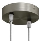 Cylindrical metal ceiling rosette set with 2 holes