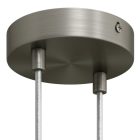 Cylindrical metal ceiling rosette set with 2 holes