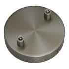 Cylindrical metal ceiling rosette set with 2 holes