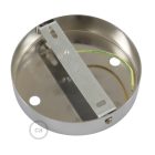 Cylindrical metal ceiling rosette set with 2 holes