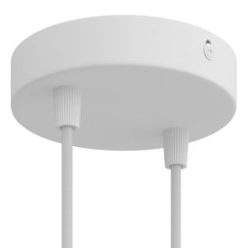 Cylindrical metal ceiling rosette set with 2 holes