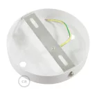 Cylindrical metal ceiling rosette set with 2 holes