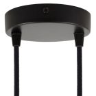 Cylindrical metal ceiling rosette set with 2 holes