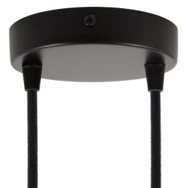 Cylindrical metal ceiling rosette set with 2 holes