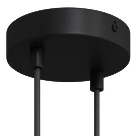 Cylindrical metal ceiling rosette set with 2 holes