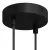 Cylindrical metal ceiling rosette set with 2 holes