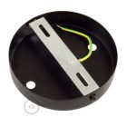 Cylindrical metal ceiling rosette set with 2 holes