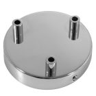 Cylindrical metal 3-hole ceiling rosette set