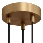 Cylindrical metal 3-hole ceiling rosette set