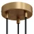 Cylindrical metal 3-hole ceiling rosette set