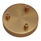 Cylindrical metal 3-hole ceiling rosette set