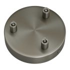 Cylindrical metal 3-hole ceiling rosette set