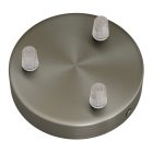 Cylindrical metal 3-hole ceiling rosette set