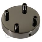 Cylindrical metal 4-hole ceiling rosette set