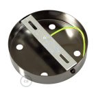 Cylindrical metal 4-hole ceiling rosette set