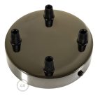 Cylindrical metal 4-hole ceiling rosette set