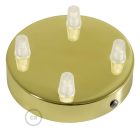 Cylindrical metal 4-hole ceiling rosette set