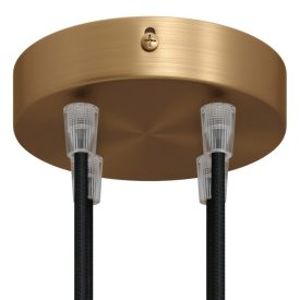 Cylindrical metal 4-hole ceiling rosette set