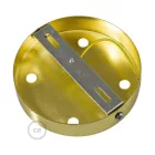 Cylindrical metal 4-hole ceiling rosette set