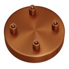 Cylindrical metal 4-hole ceiling rosette set