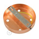 Cylindrical metal 4-hole ceiling rosette set