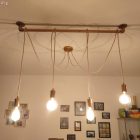 Cylindrical metal 4-hole ceiling rosette set