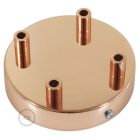 Cylindrical metal 4-hole ceiling rosette set