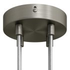 Cylindrical metal 4-hole ceiling rosette set