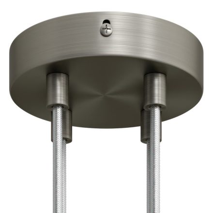 Cylindrical metal 4-hole ceiling rosette set