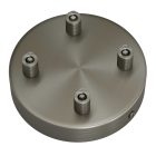 Cylindrical metal 4-hole ceiling rosette set