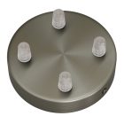 Cylindrical metal 4-hole ceiling rosette set