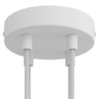 Cylindrical metal 4-hole ceiling rosette set