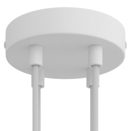 Cylindrical metal 4-hole ceiling rosette set